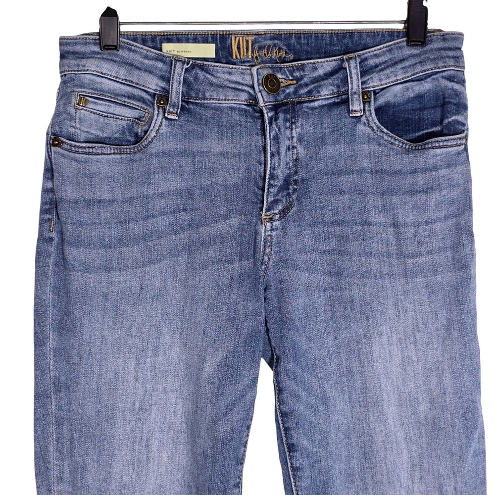 Kut from the Kloth Women's Katy Boyfriend Jeans Medium Wash Size 6 - Picture 8 of 16
